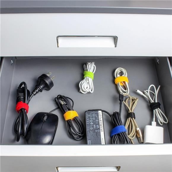 110PCS Cord Organizer 8 × 1/2" Reusable Cable Ties with Hook and Loop - Picture 7 of 8